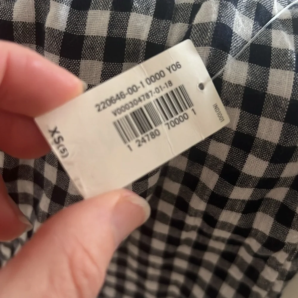 Old Navy Girls blue gingham ruffle cami top NWT